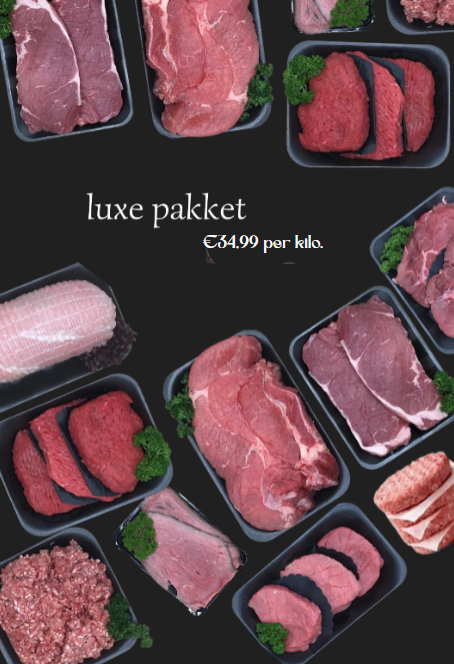 luxe pakket €34,99 per kilo.