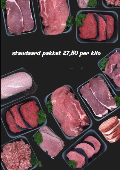 standaard pakket 27,50 per kilo
